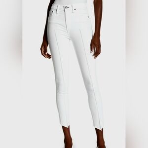 rag & bone Manson High Rise Ankle Skinny Jeans in White Size 25 NWT